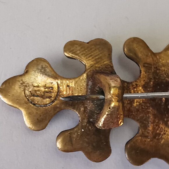 Vintage Kalevala Koru Bronze Oak Leaf Brooch Finland Nordic Scandinavian Jewelry - Picture 5 of 8